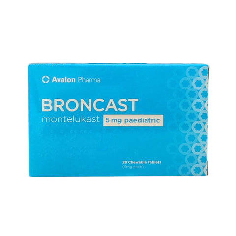 Broncast Chewable Asthma Tablets for Children 5mg 28 Tablets