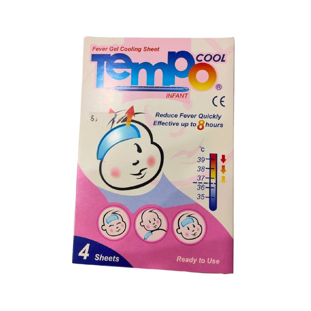 Tempo Cool Infant 4 Sheets 8 Hours Gel – Ideal for Soothing Fever and Providing Comfort
