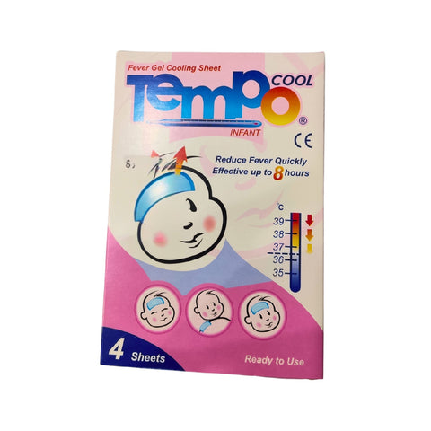 Tempo Cool Infant 4 Sheets 8 Hours Gel – Ideal for Soothing Fever and Providing Comfort