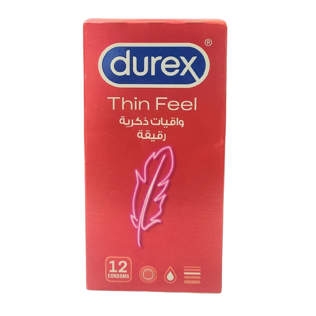 Durex Feel Thin Condoms-Ultra Thin For Greater Sensitivity-Pack Of 12