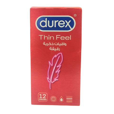 Durex Feel Thin Condoms-Ultra Thin For Greater Sensitivity-Pack Of 12
