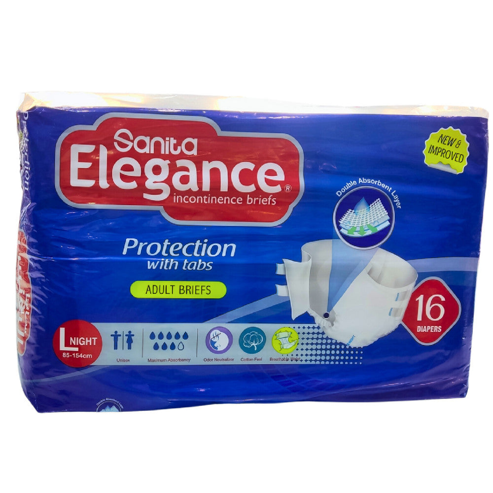 SANITA ELEGANCE Adult Diapers Large Night 16