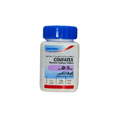 Coufatex 5Mg Warfarin Sodium 100 Tablets