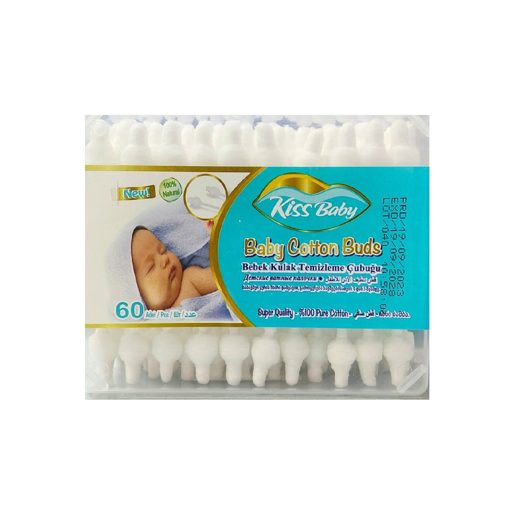Kiss Baby Cotton Buds – Specially Designed for Baby Care 60pcs