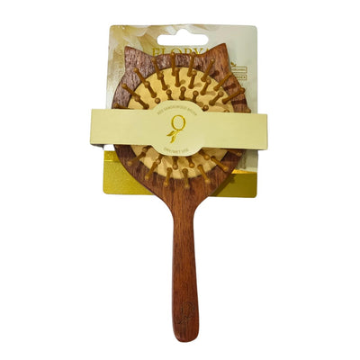Florya Red Round Sandalwood Hair Brush