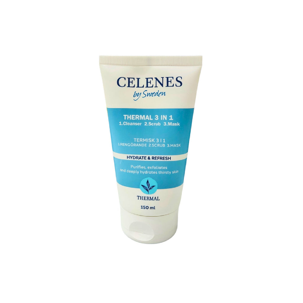 Celenes 3in1 Face Care – Thermal Cleanser + Scrub + Mask
