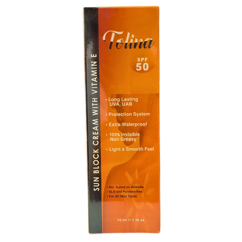 Sun Block Vitamin E SPF 50 70 ML TOLINA