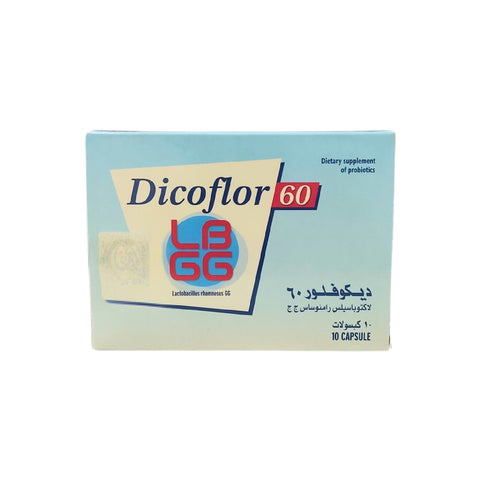 Dicoflor 60 Billion Probiotic Capsules-Digestive Health Support-Pack Of 10