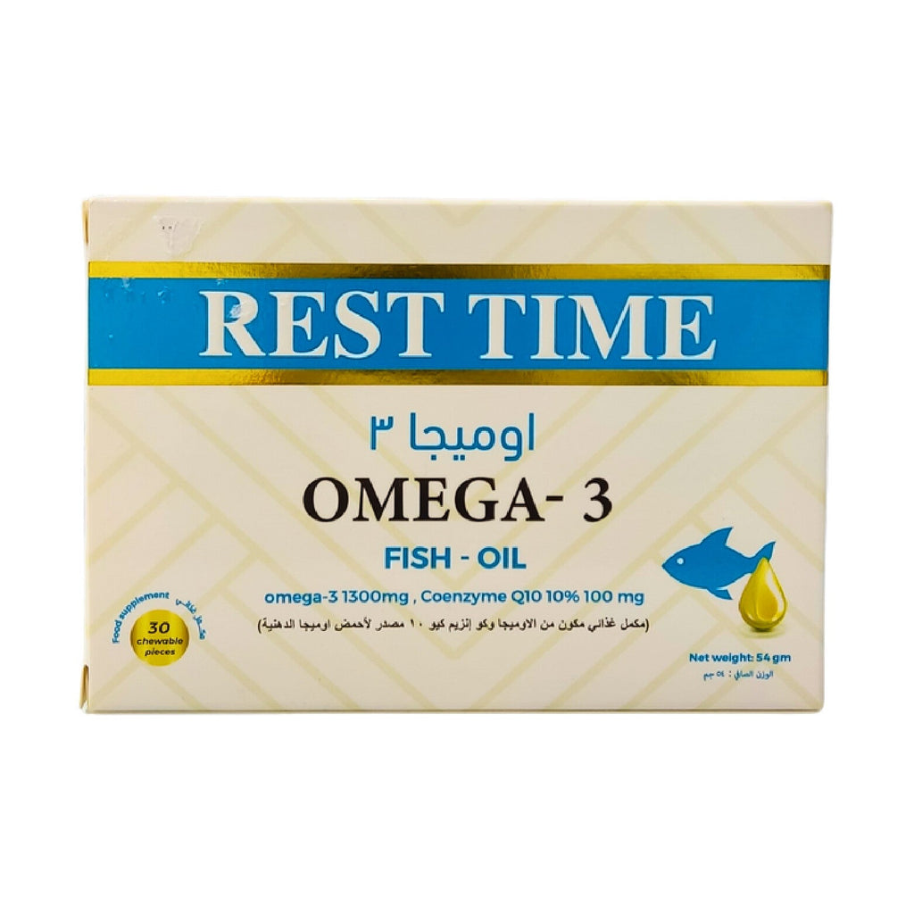 Rest Time Omega 3 with CoQ10 for Heart and Energy Support 30 Capsules