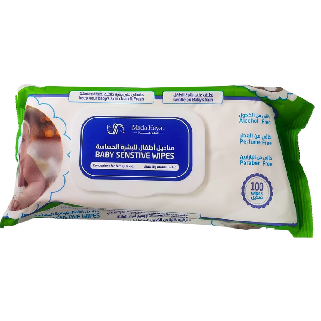 MADA HAYAT Green Baby Sensitive Soft Wipes 100 pcs