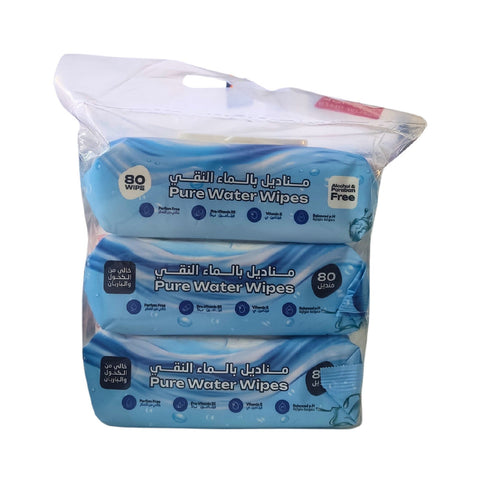 MADA HAYAT Pure Water Baby Wipes 2+1 x 80 pcs