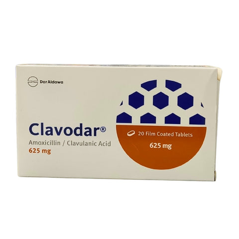 Clavodar Broad Spectrum Antibiotic 625mg 20 Tablets