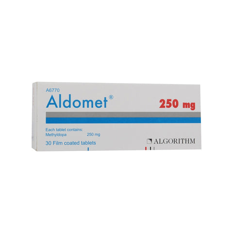 Aldomet 250 mg 30 tablets