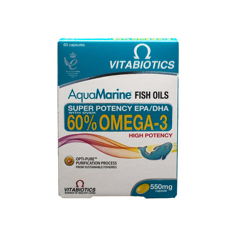 Aquamarine 550 Mg Omega 3 60 Capsules