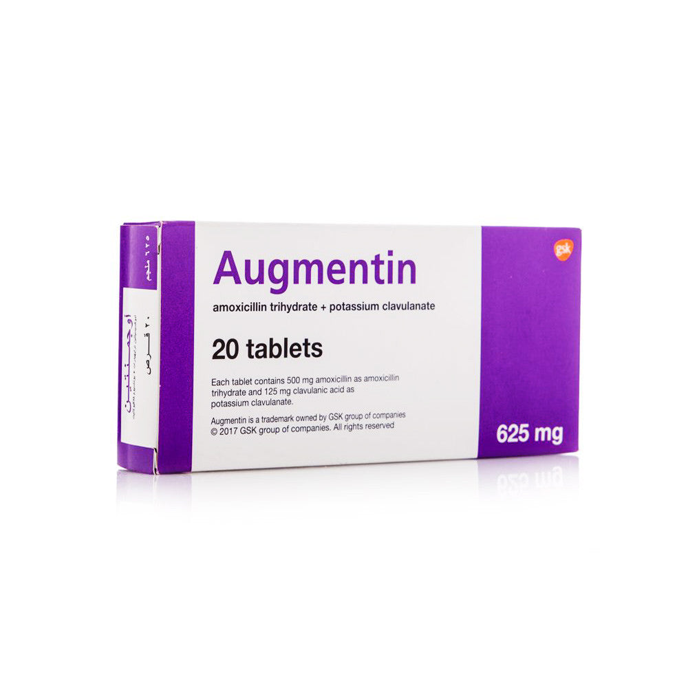 Augmentin 625 Mg 20 Tablets