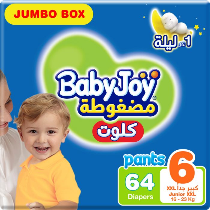 Baby Joy Culotte Size (6) Jumbo Box - 64 Diapers