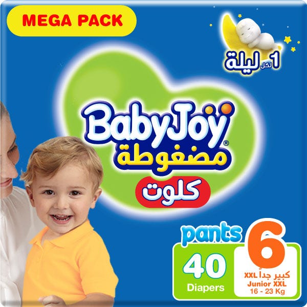 Baby Joy Culotte Size (6) Mega Pack - 40 Diapers