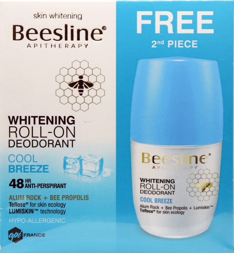 Beesline Whitening Deo Roll On 50ml -Cool Breeze-1+1 Free