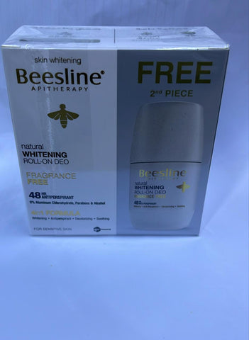 Beesline Whitening Deo Roll On 50ml-Fragrance Free- 1+1 Free