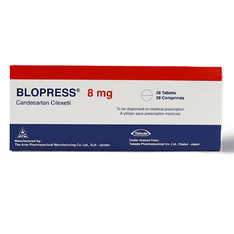 Blopress 8 Mg 28 Tablets