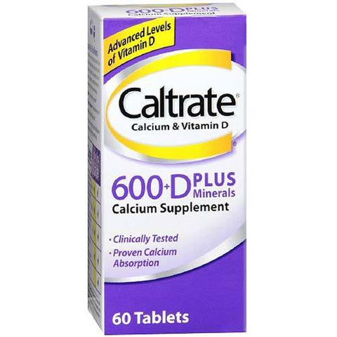 Caltrate 600 Mg +Vit D+Minerals 60Tab