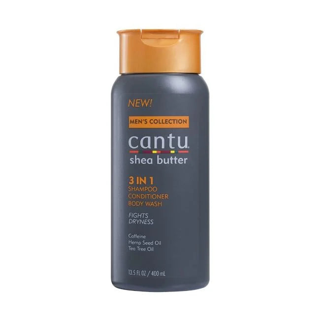 Cantu Men Shampoo & Conditioner & Body Wash 400 Ml