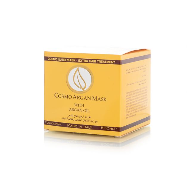 كوزمو ارجان قناع للشعر مع زيت الارجان الطبيعي وخلاصة النبات 500 مل