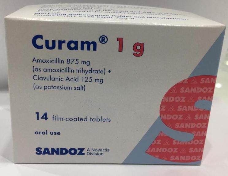 Curam 1 gm 14 tablets