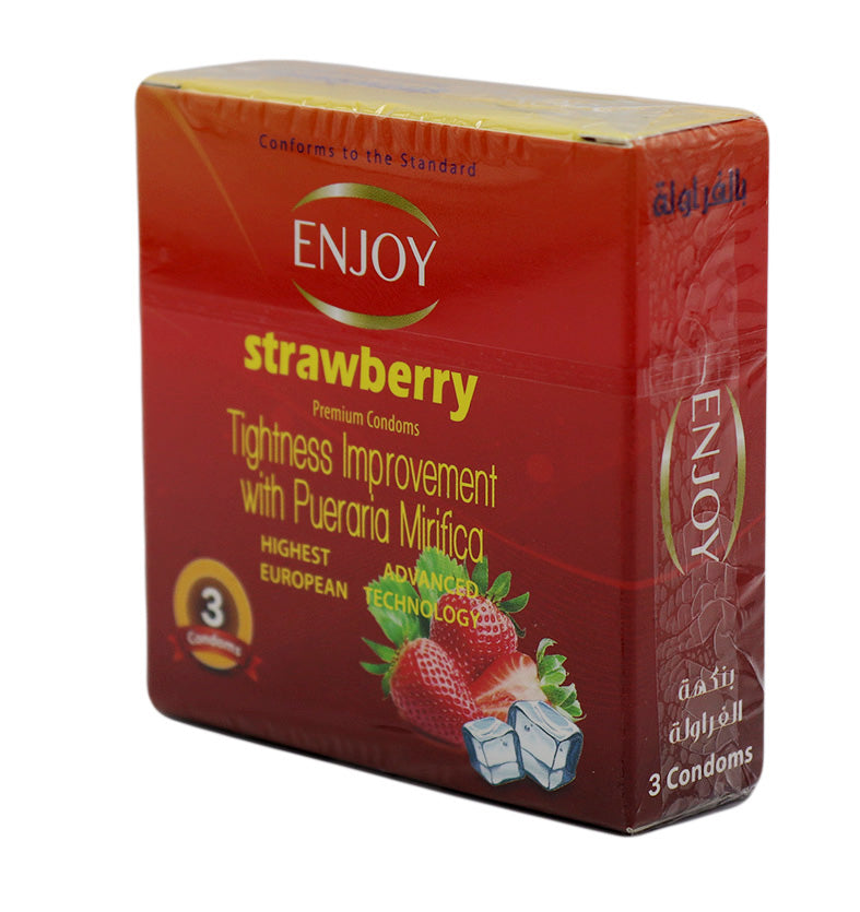 Enjoy Condom Strawberry 3 Pieces