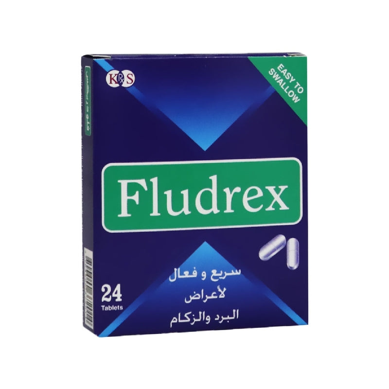 Fludrex For Cold And Flu Symptoms 24 Tablets