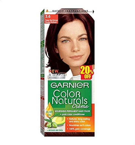 GARNIER NATURALS NO 3.6 DEEP RED BROWN