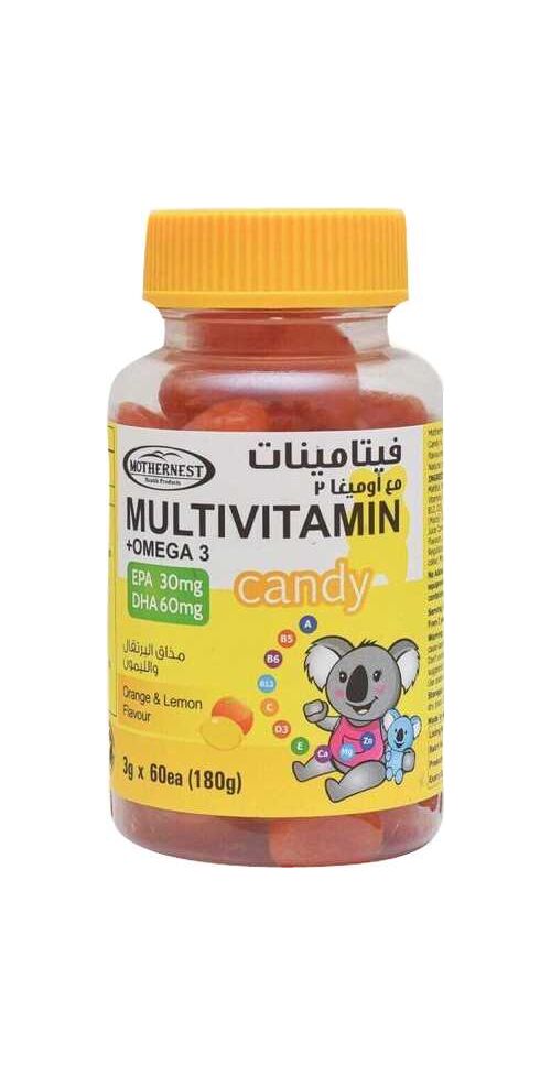 Mothernest Vitamins + Omega 3 Candy 60 Pieces 3Gm
