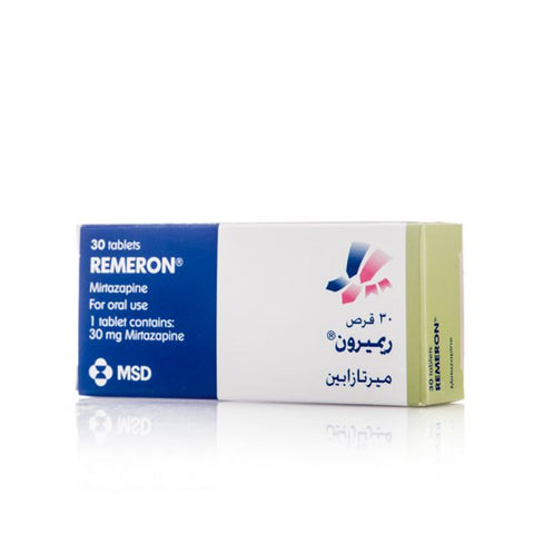 Remeron Mirtazapine 30 Mg 30 Tablets