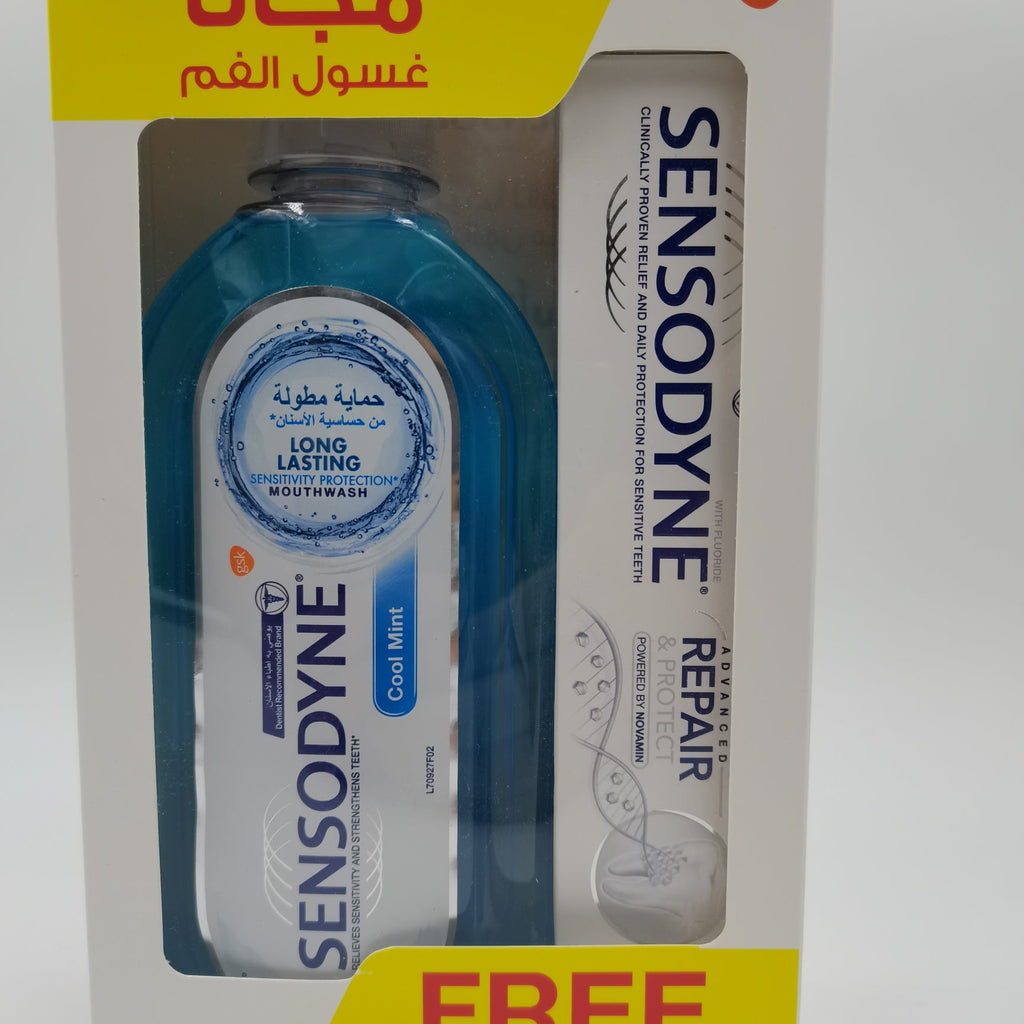 Sensoddyne Whitening + Mouth Wash Free