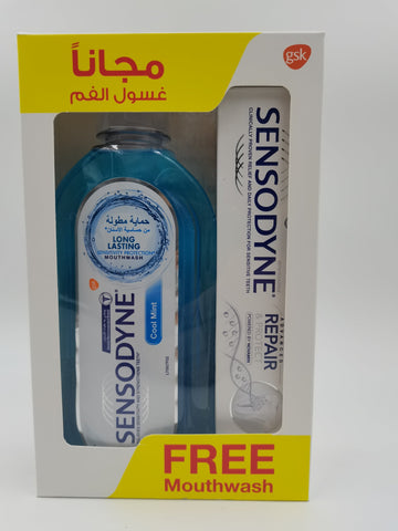 Sensoddyne Whitening + Mouth Wash Free