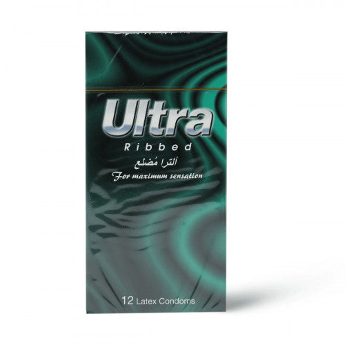 Ultra Condom Ribbed 12 Pieces