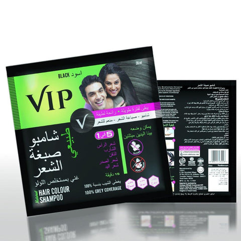 VIP HAIR COLOUR SHAMPOO NATURAL BLACK 20 ML