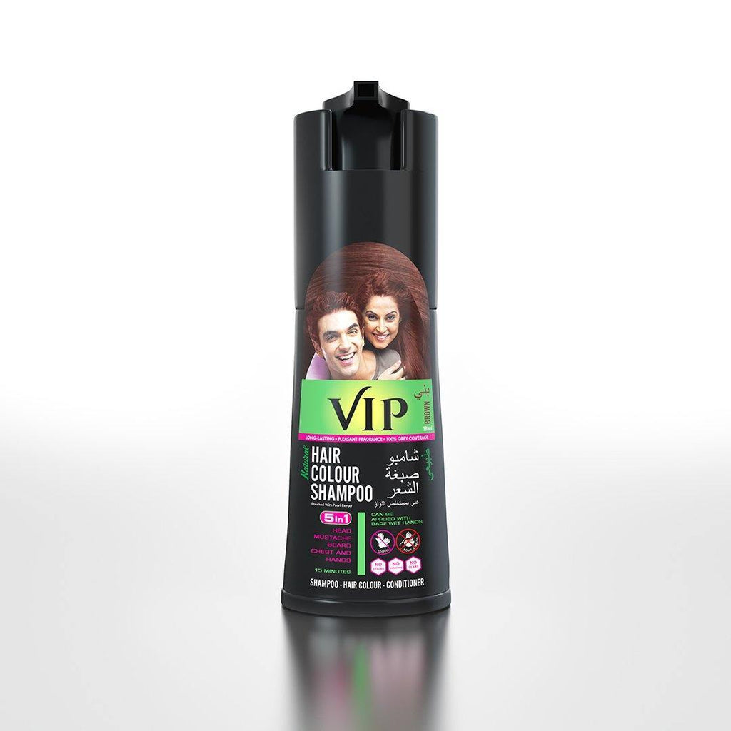 VIP HAIR COLOUR SHAMPOO NATURAL BROWN 180 ML