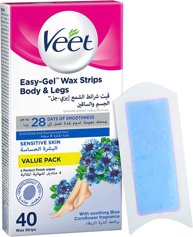 Veet blue sensitive skin strips 40 pieces