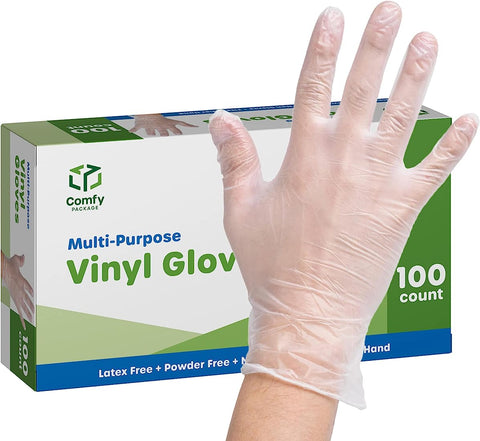 Vinyl Gloves Without Powder Large