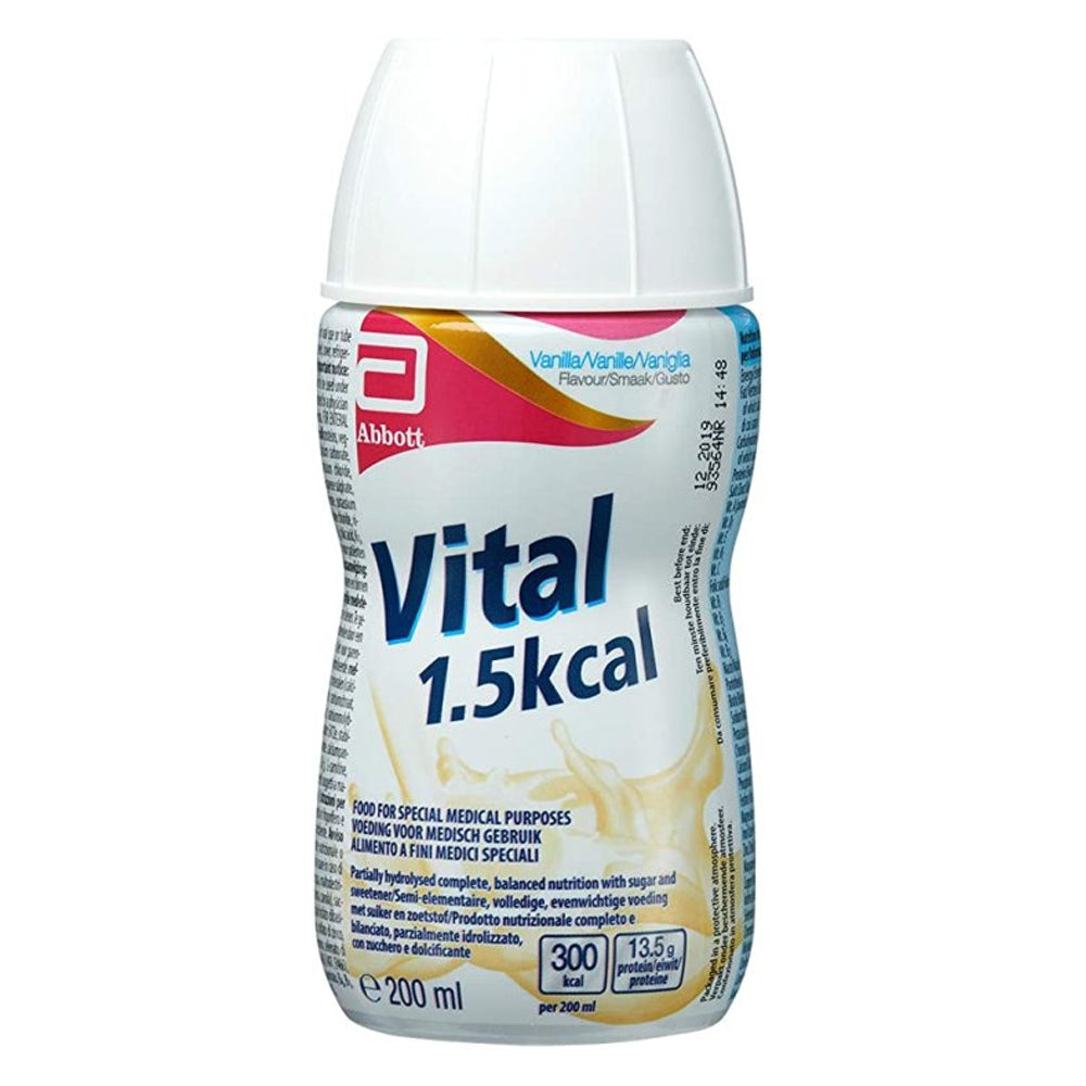 Vital 1.5 kcal carton of calorie dense therapeutic nutrition to support digestive system tolerance 200 ml x 30 packages