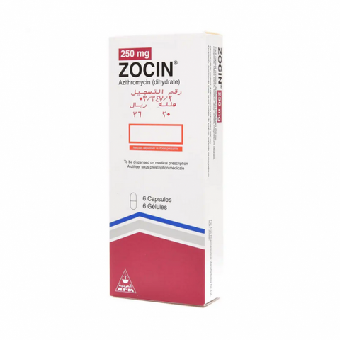 Zocin 250 Mg 6 Capsules