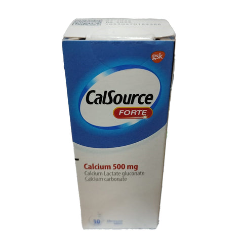 Calsource Forte Calcium 500Mg 10 Eff Tab