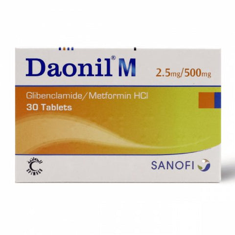 Daonil M 2.5Mg/500Mg 30 Tablets