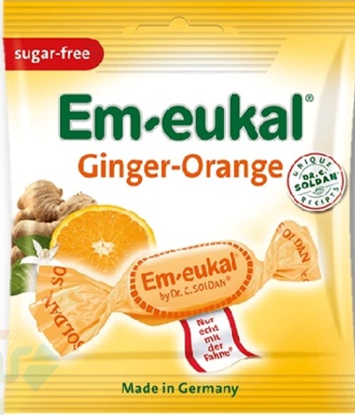 em eukal ginger orange lozenges 50 gm