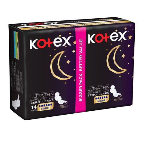 kotex ultra night +wings - 14pcsx16packs