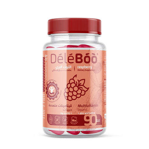 Raspberry Chewable Tab +4 Years 90 Pcs Deleboo