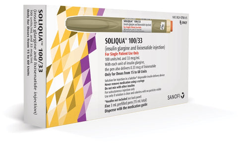 soliqua solostar 100iu/33mcg 30-60  3pen