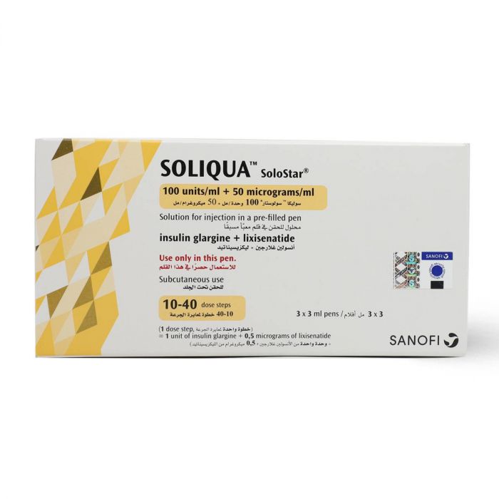 soliqua solostar 100iu/50mcg 40-10 3pen