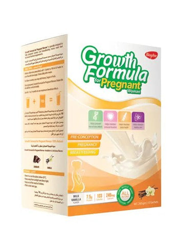 Biophe Growth Formula For Kids High Protein Dietary Supplement Vanilla Flavor 10 Sachets